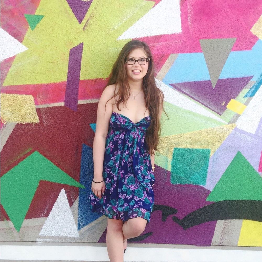 Chiffon floral dress.